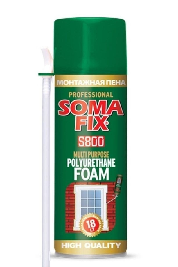 300 Ml Somafıx Poliüretan Köpük Çelik Kapı Pencere Izolasyon P.ü. Köpük