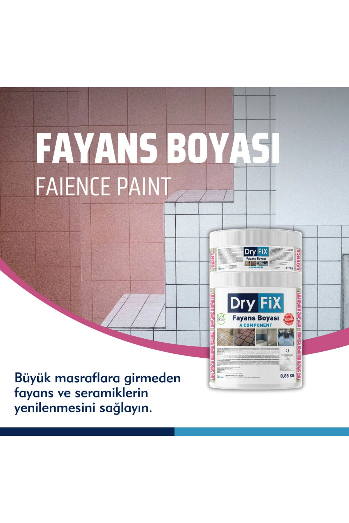 Fayans Boyası 1 Kg | Faience Paint