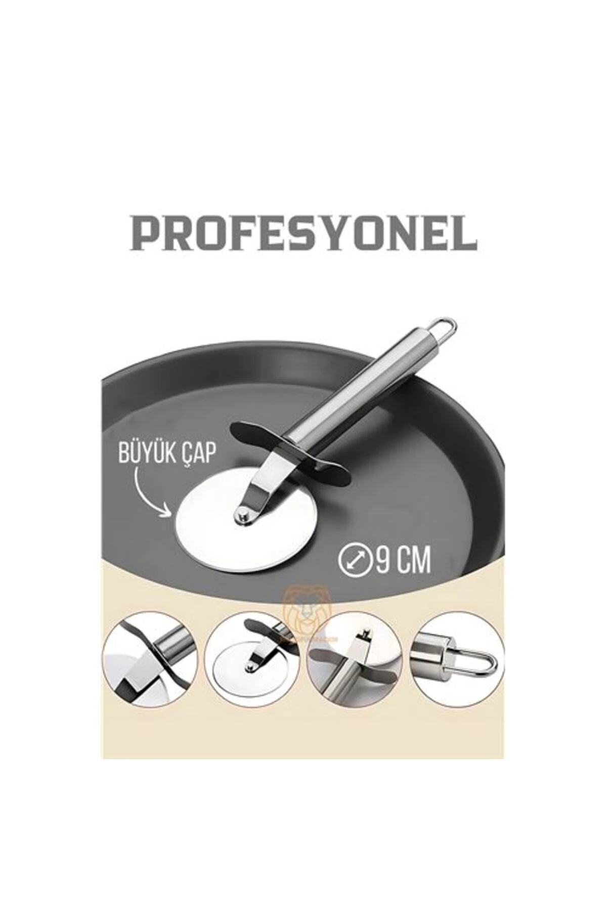 Profesyonel 9 cm Çelik Pizza Kesici Ignacio Design