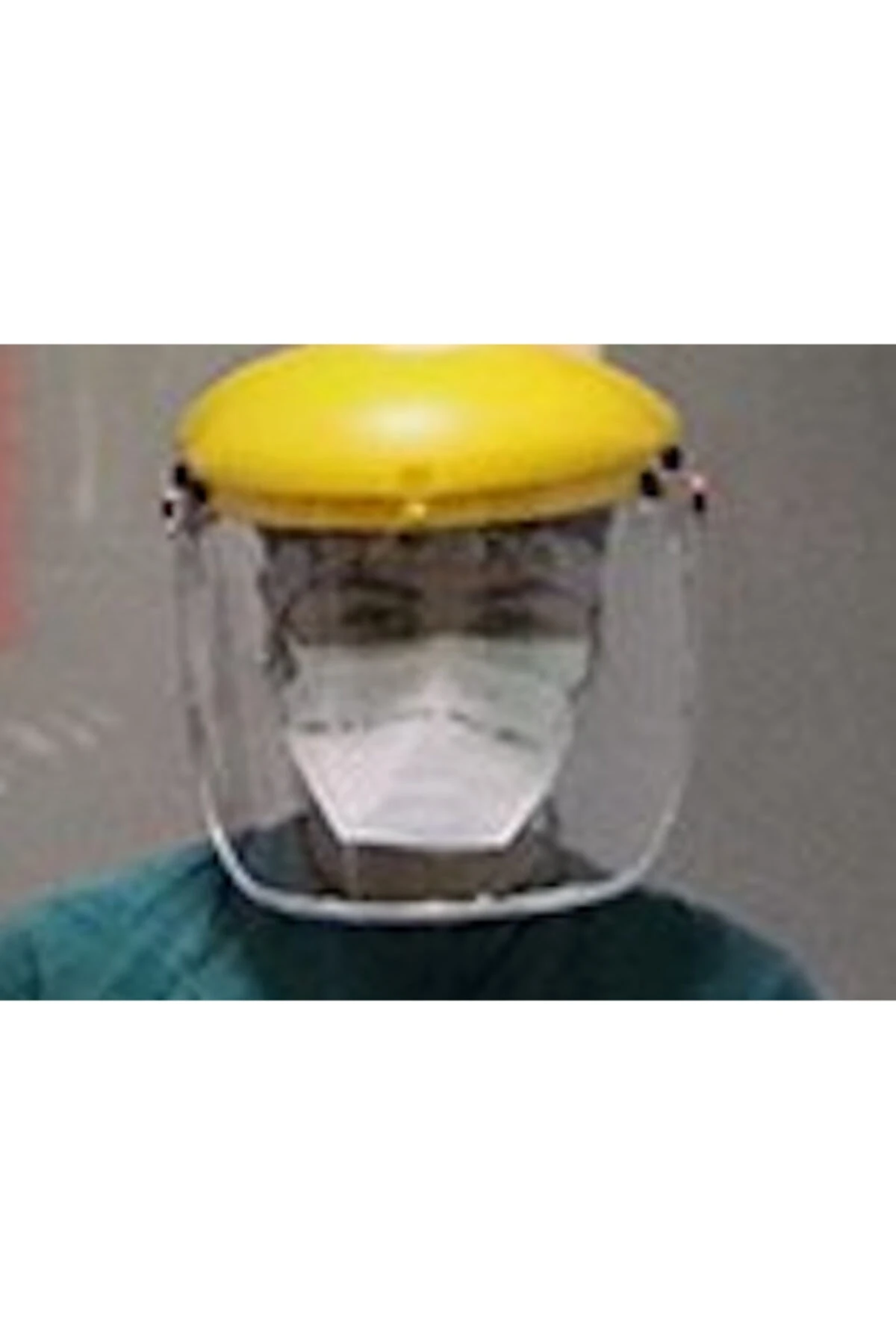 Sarı Siyah Şeffaf Ayarlanabilir Başlıklı Yüz Koruyucu Siperlik