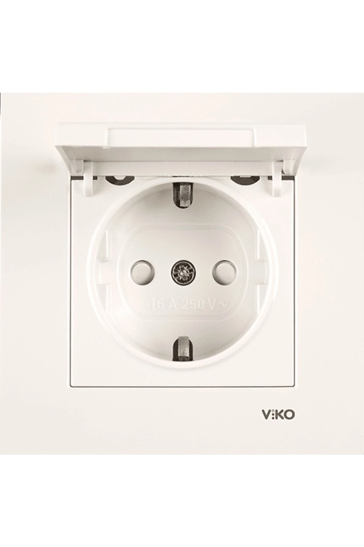 Viko Karre Krem Kapaklı Topraklı Priz Çocuk Korumalı ÇERÇEVELİ