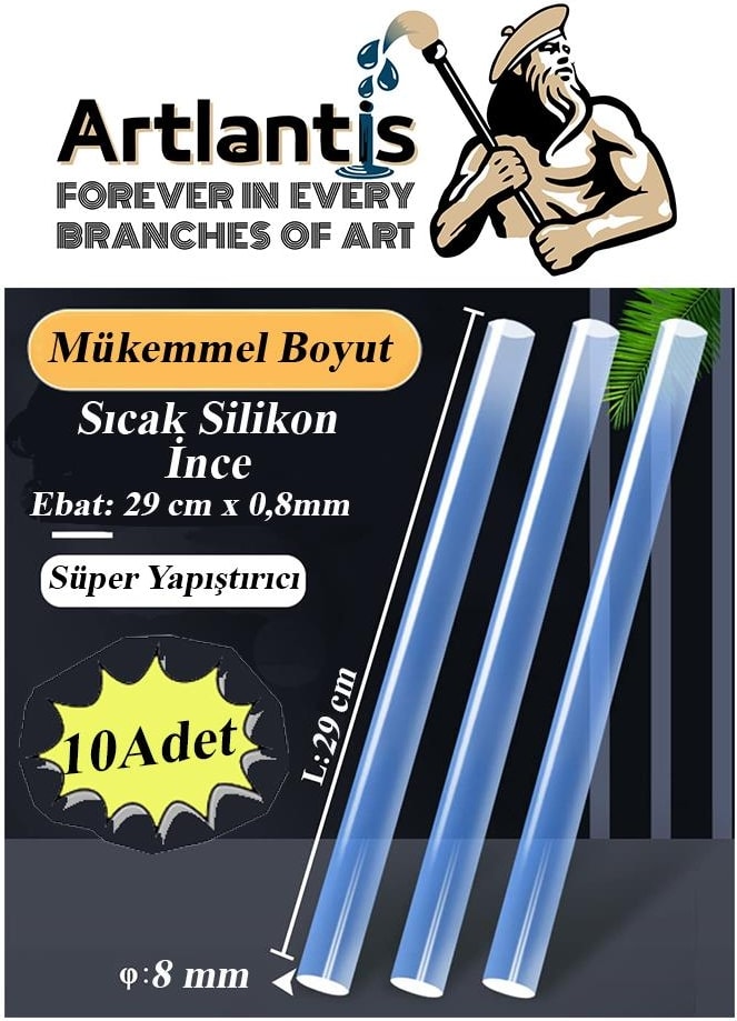 Ince Sıcak Silikon Mum 10 Adet 1 Paket Mum Çubuk Silikon Ince Silikon Tabanca Yedeği Ince 1 Paket