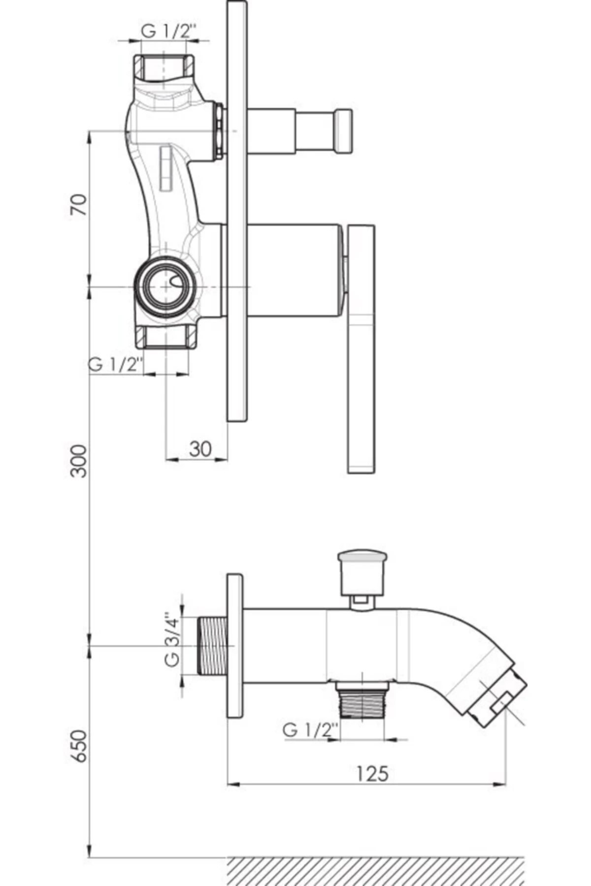 Ankastre Kabin Duş Seti Gildo