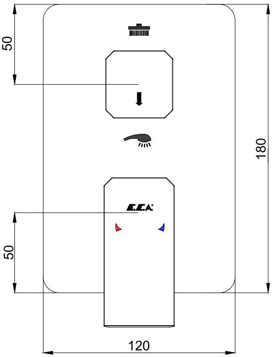 Tiera Ankastre Mat Siyah Banyo Bataryası 2 Parça Set / 2 Yollu (102167205C1-KDE+102166201C1)