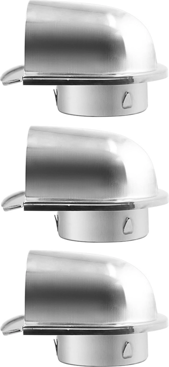 Adet 4 Inç 100MM Su Geçirmez Paslanmaz Çelik Havalandırma Havalandırma Davlumbaz Korozyon Önleyici Egzoz Çıkarıcı Duvar Hava Çıkış Kapağı, D (Yurt Dışından)