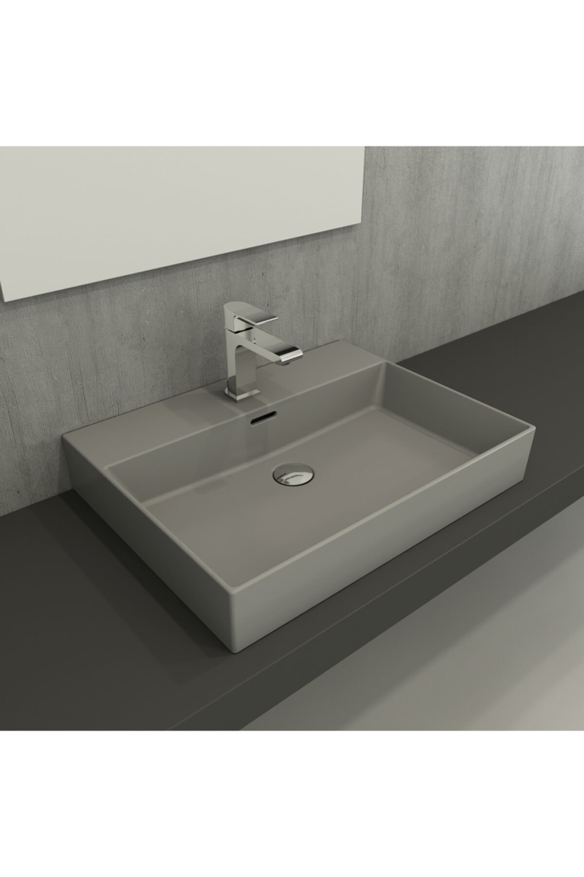 Milano Lavabo 60 Cm Mat Gri 1376-006-0126