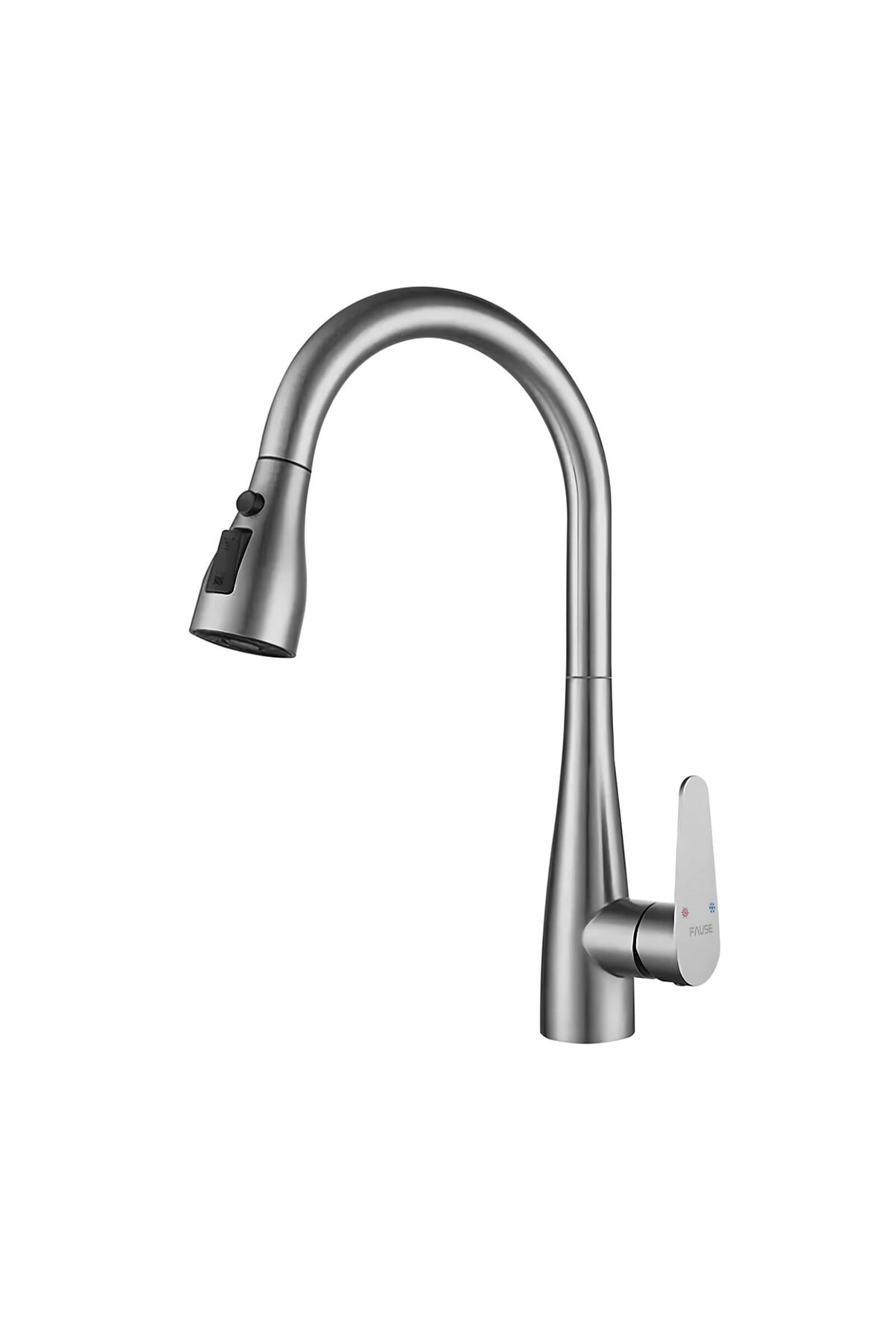 Spiralli Eviye Bataryası Pull Down 3 Fonksiyonlu Fırçalanmış Nikel KTE125-BR