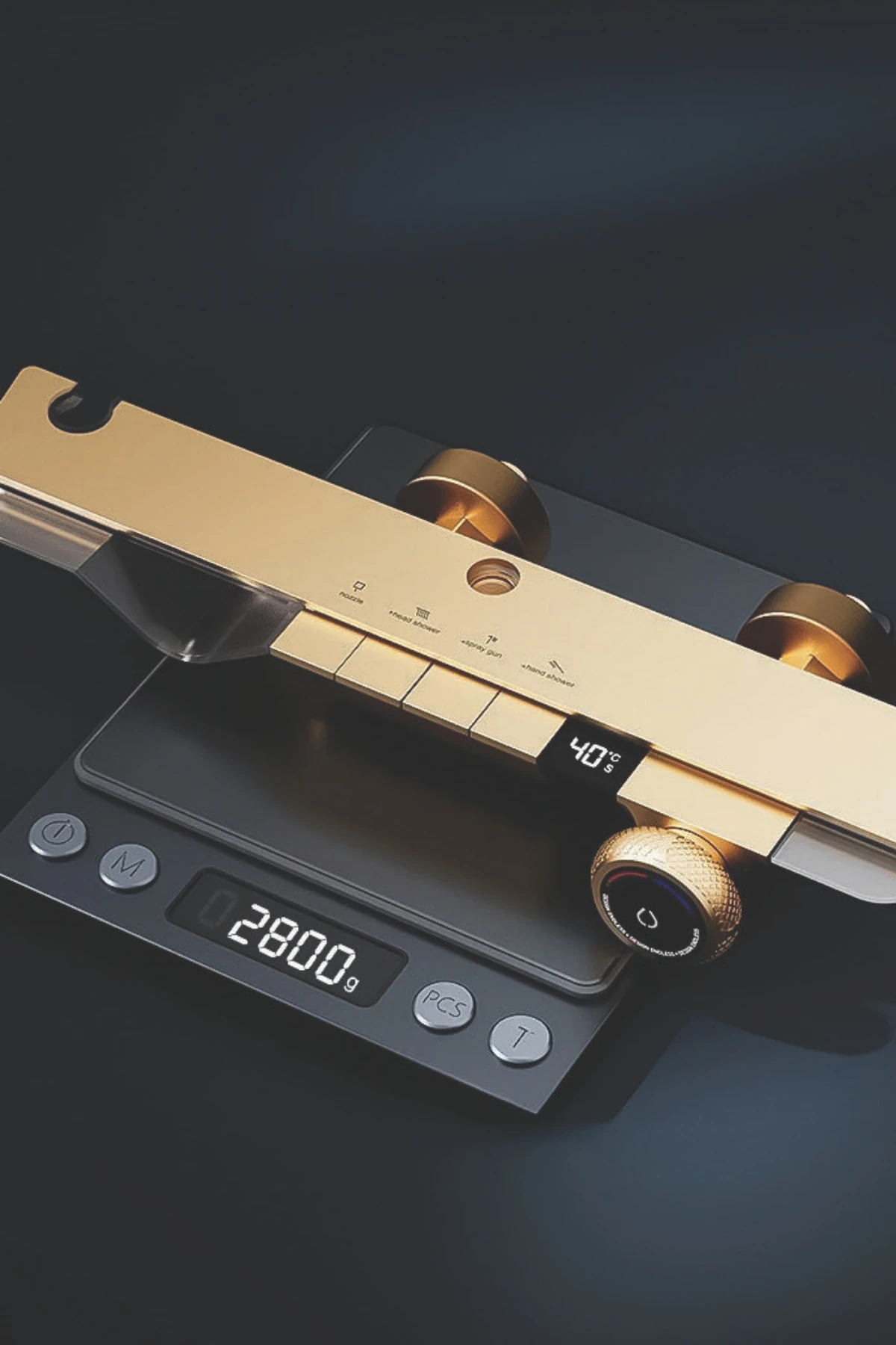 Dijital Led Göstergeli Piyano Akıllı Lüks Şelale Duş Seti Yağmur Tepe Duş Seti - Vlns