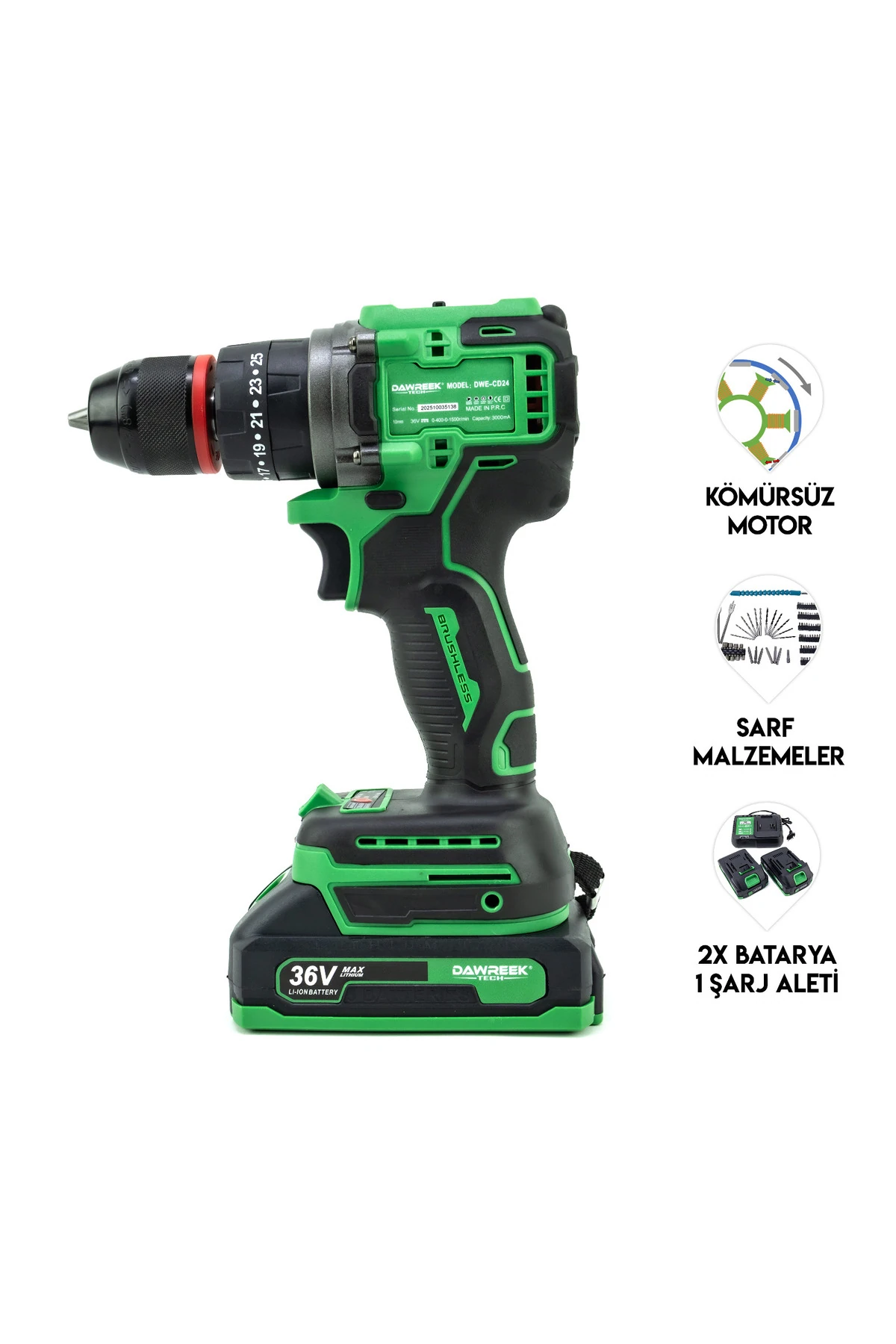 10mm Green Kömürsüz Vidalama