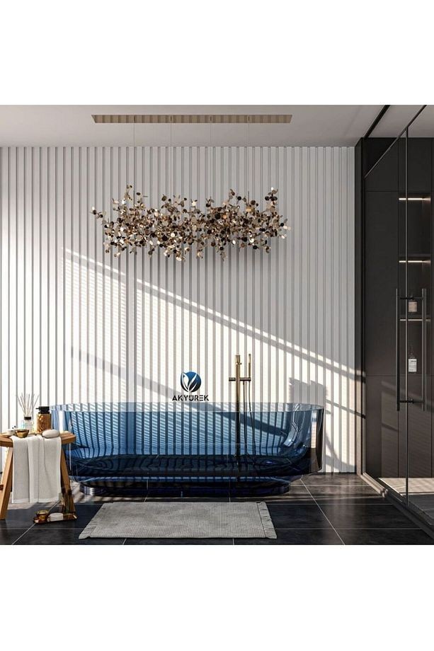 AKYÜREK  3771 MODEL BUTE MAT BEYAZ DEKOR PROFİL DUVAR PANEL LAMBRİ DUVARKAPLAMA