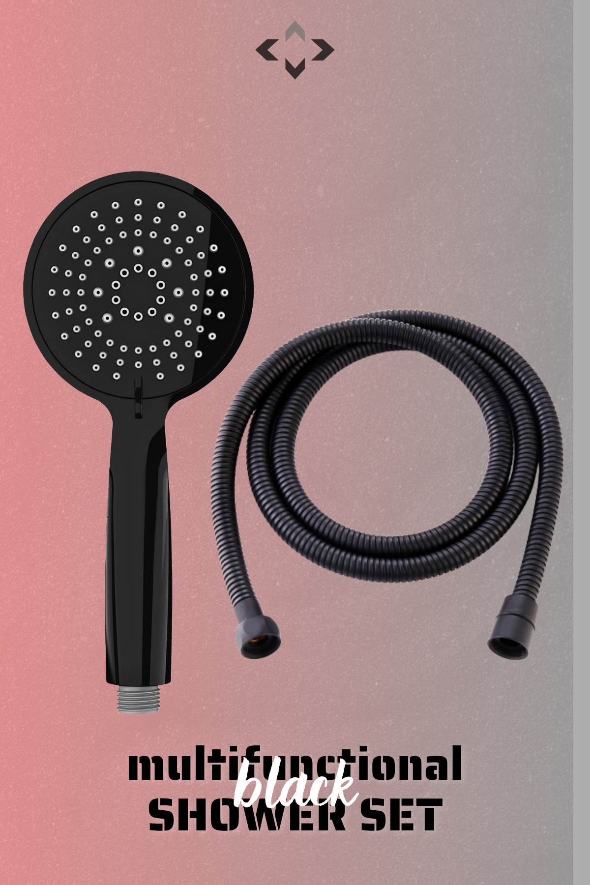 Çok Fonksiyonlu 150 Cm Siyah Duş Takımı Duş Seti Duş Hortumu Duş Başlığı Banyo Seti Duş Seti