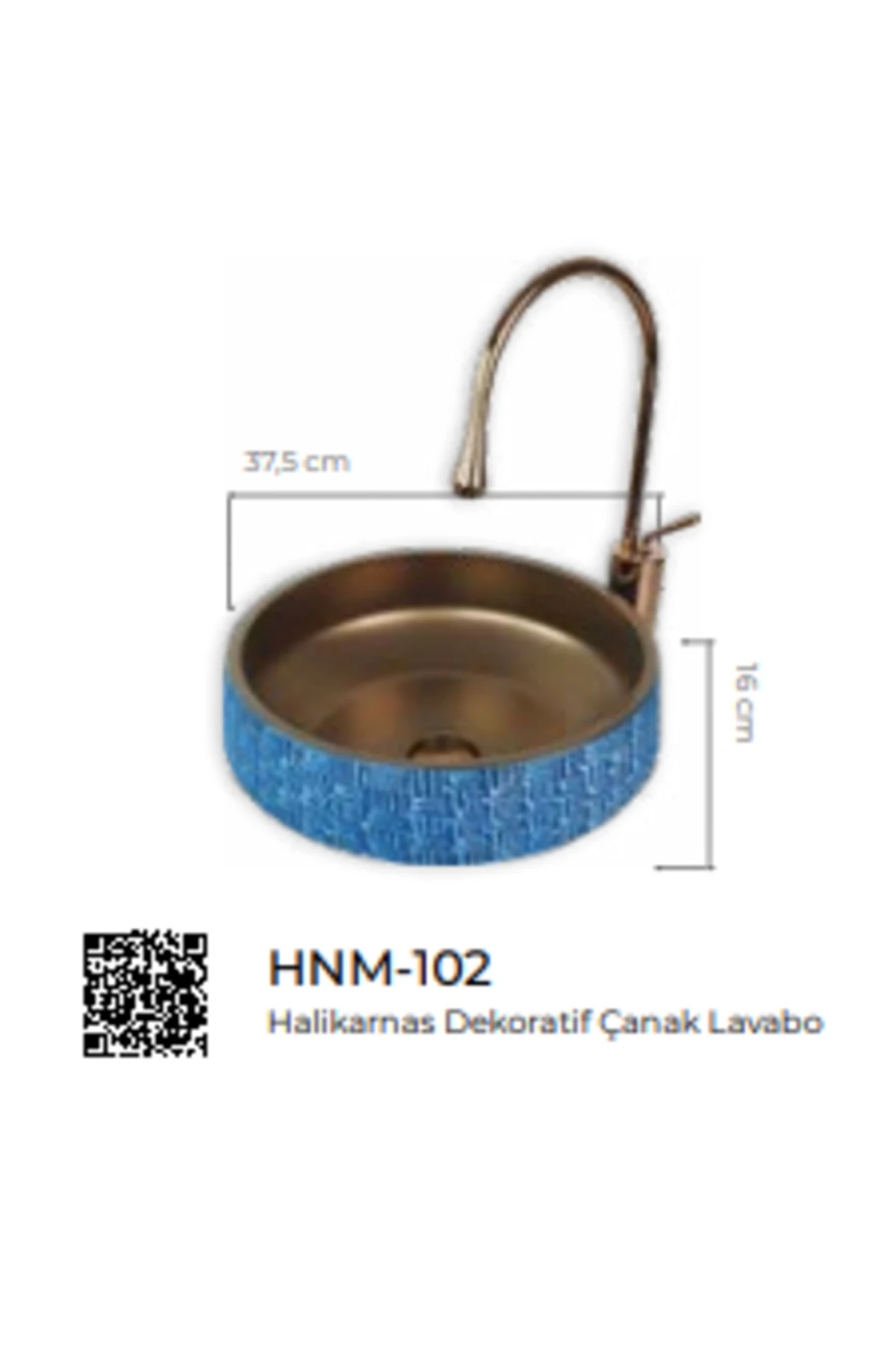 Pure Halikarnas Dekoratif Tezgah Üstü Çanak Lavabo Hnm-102