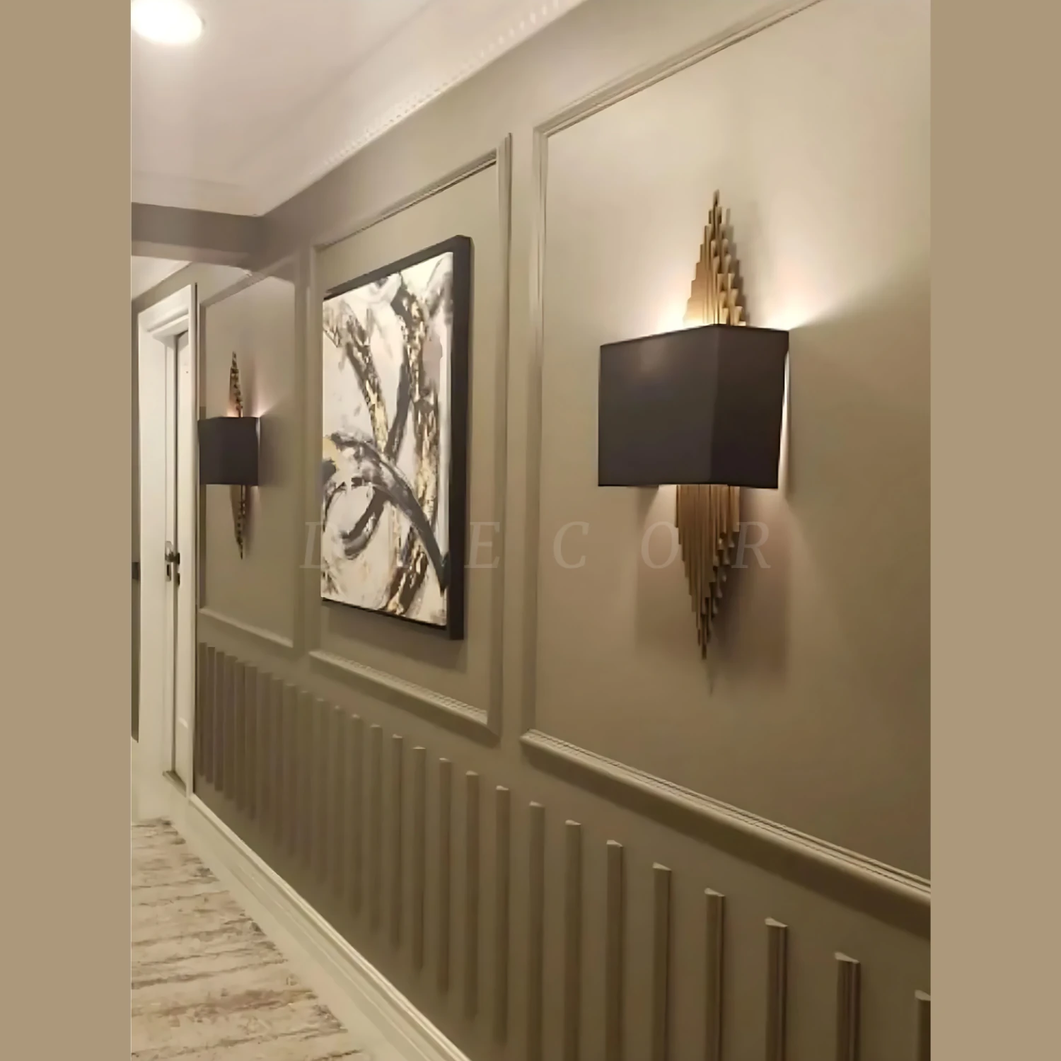 Dekoratif Boyanabilir Montaja Hazır 2,5cm Duvar Çıtası Koridor Tasarımı