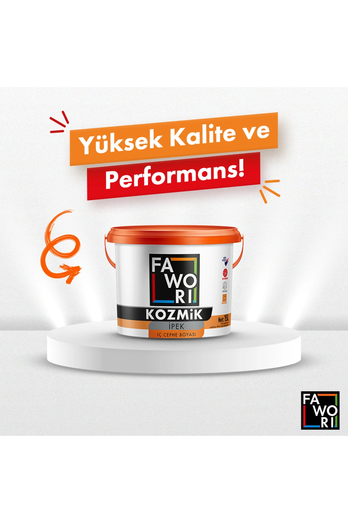 Kozmik İpek Tam Silinebilir-Silikonlu İpeksi Mat İç Cephe Boyası 2.5lt-Sınırsız Renk