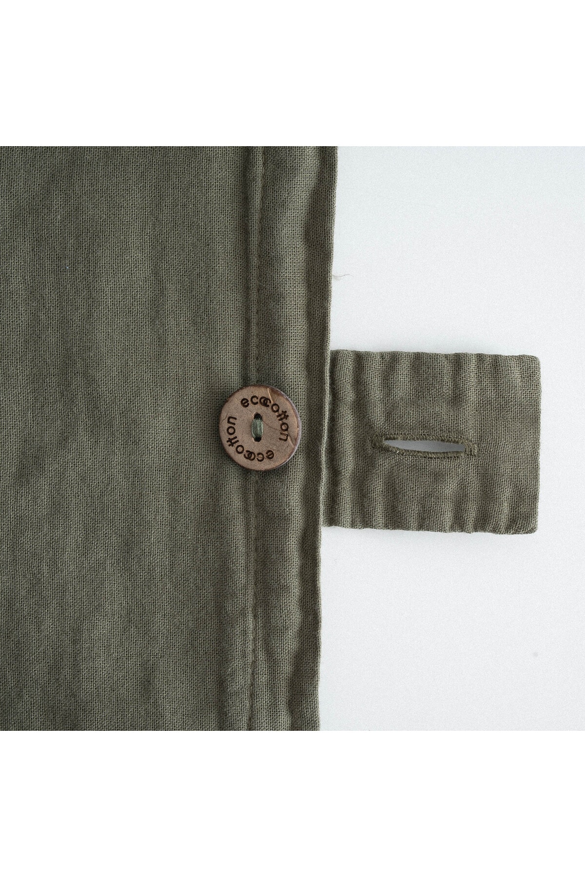 Serra Battal Boy Nevresim Takımı %100 Organik Pamuk Dokuma Yeşil 240x220 Cm