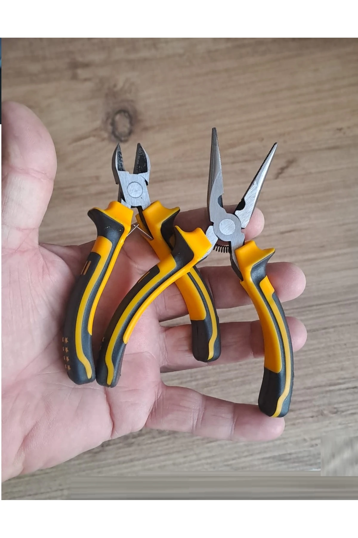 Yaylı Mini Karga burun Mini Yan Keski Pense 2 li Set Gargaburun yankeski seti