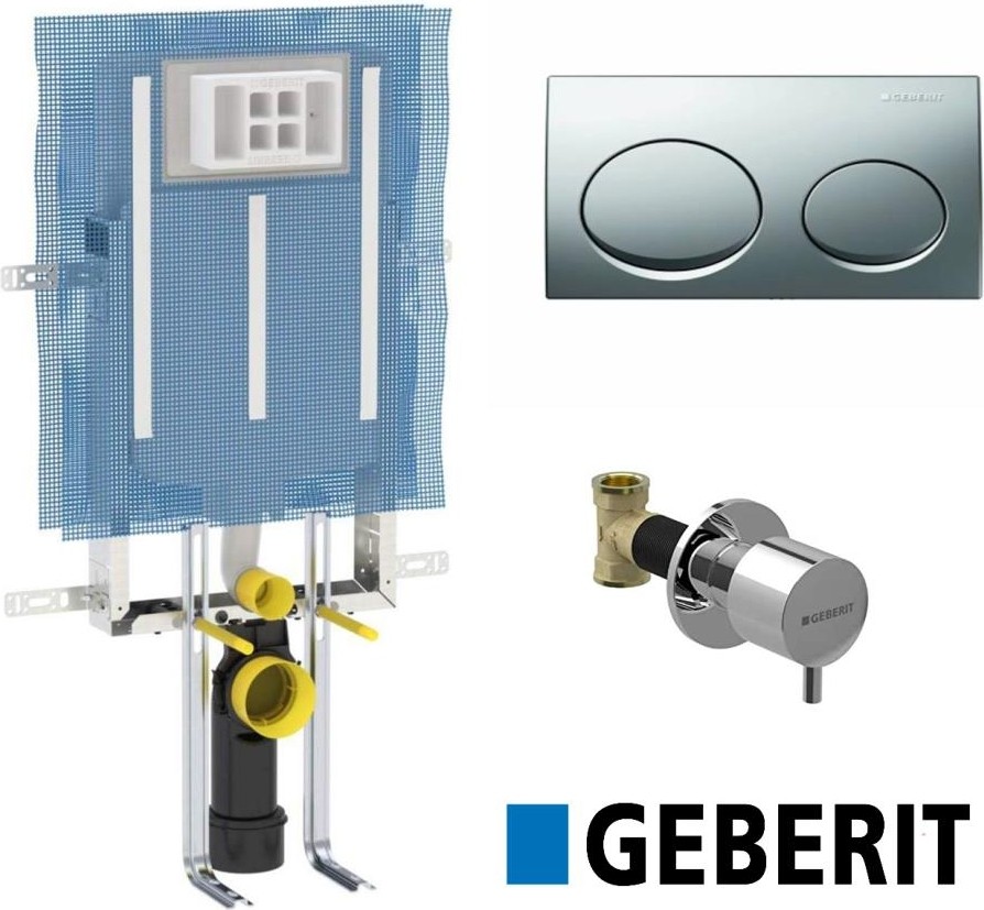 Alpha 8 cm Gömme Rezervuar + P.krom Buton + Ara Kesme Valf 3 Parça Set