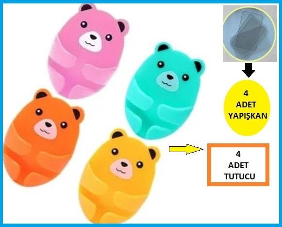 Fiş Tutucu 4 Adet Kendinden Yapışkanlı Kablo Fiş Priz Tutucu Airfreyer Mutfak Düzenleyici