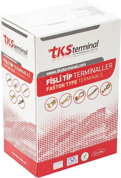 Sarı Kablo Pabuç Tks-2.5 4.8 mm Dişi Terminal 500 Lü Paket Kablo Papucu