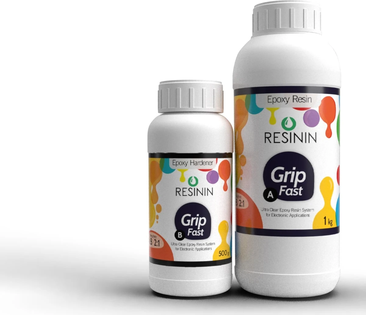 Grip Fast A + B Elektronik Kullanımı İçin Hızlı Kuruyan Epoksi Reçine 1500 g
