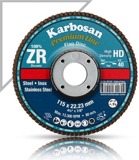 KARBOSAN Premiumline Flap Disk Zr ZXPR22 Hd