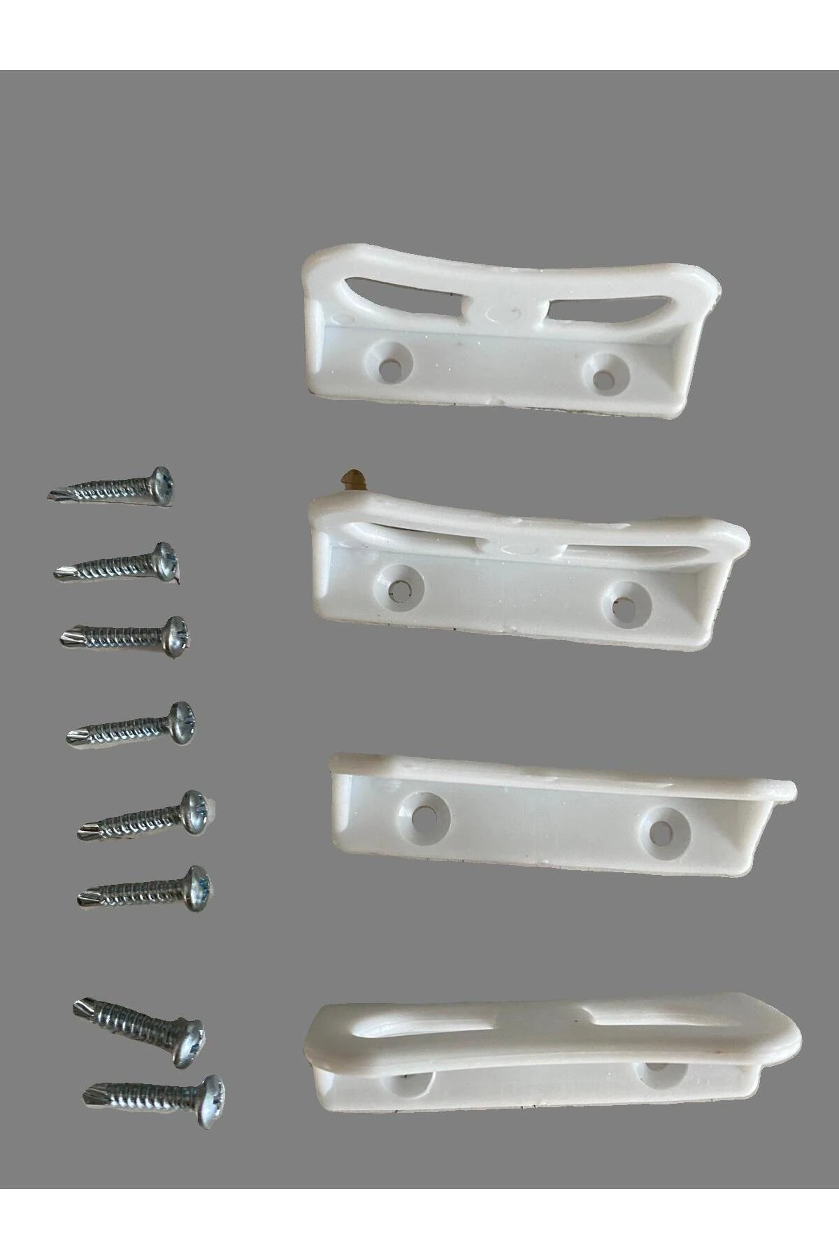 KAPI PENCERE SİNEKLİK TUTAMAĞI BEYAZ RENK 4 ADET TUTAMAK 8 ADET VİDA