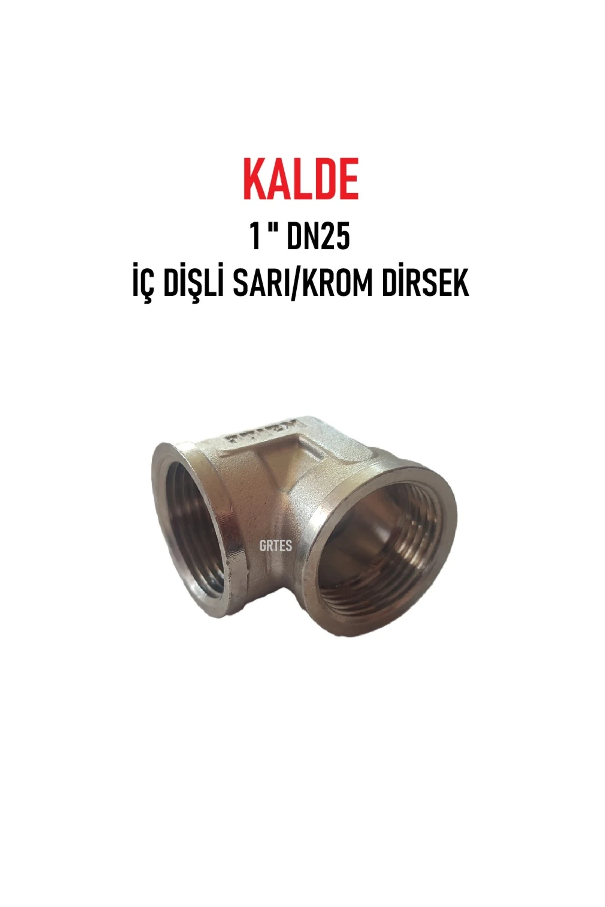 1" Dn25 Sarı/Krom Dirsek İç Dişli (Dişi) - Brass İnternal Thread Elbow