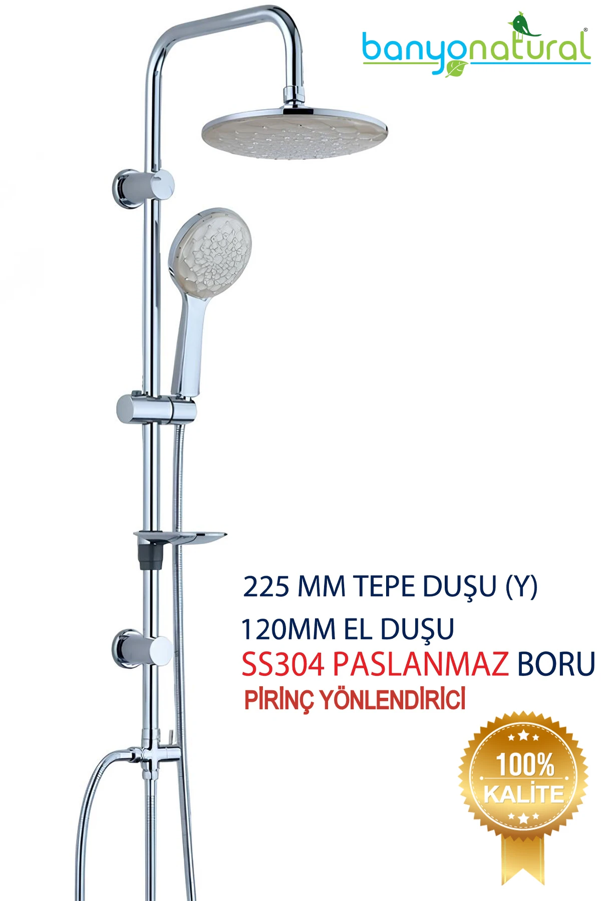 Tepe Yağmurlama Kirec Kırıcılı Strade Duş Seti Pirinç Yönlendirici