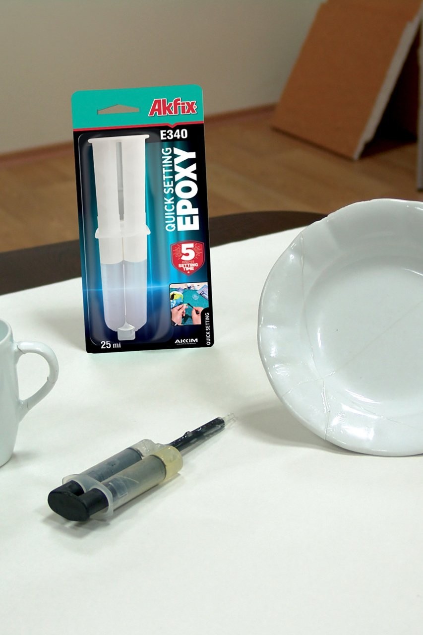 E340 Hızlı Epoksi Yapıştırıcı Şırınga 25ml