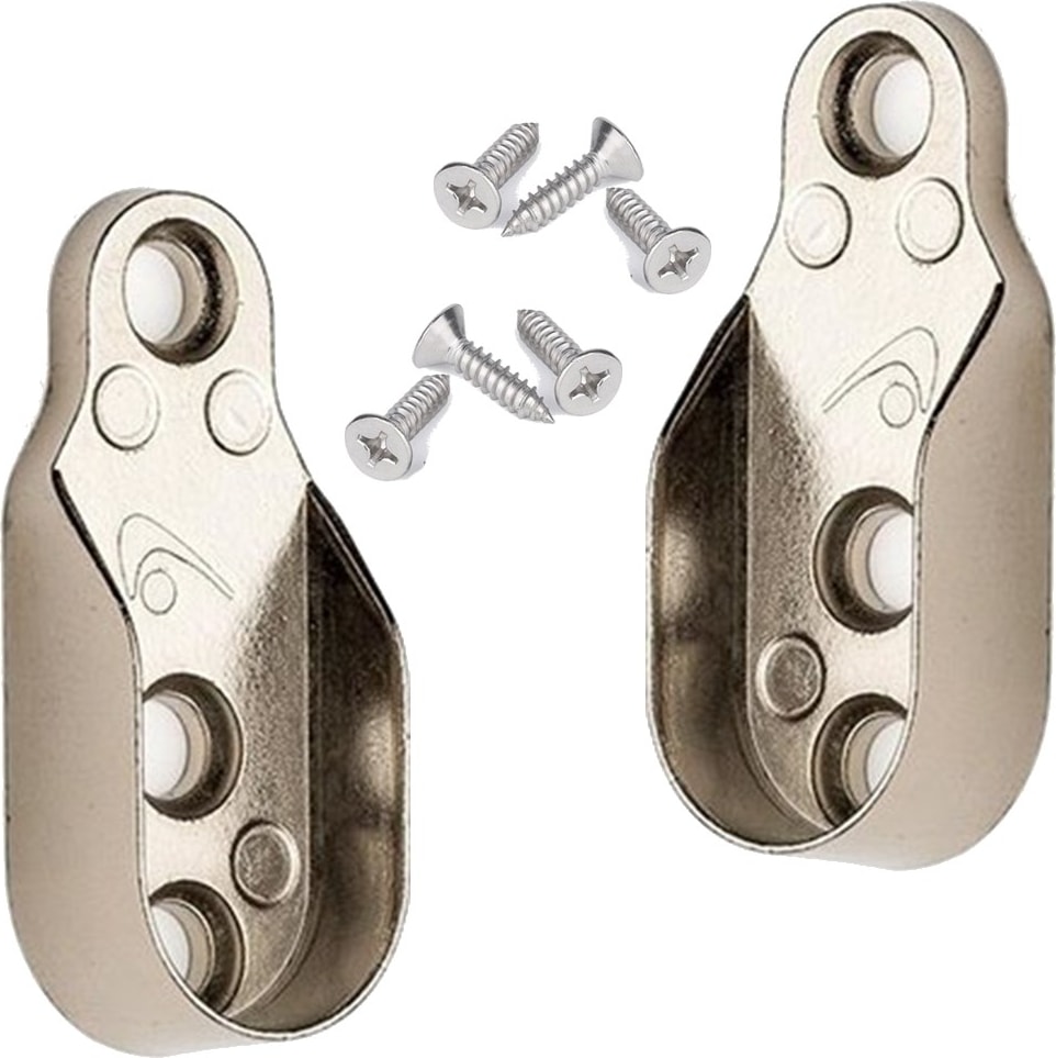 Gardrop Dolap Içi Oval Askı Aparatı Flanş (2 Adet)+ 6 Adet Vida