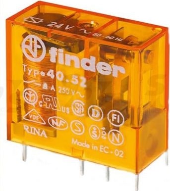 İki Kontaklı Endüstriyel Röle 24 V. Ac Bobinli (40.52)