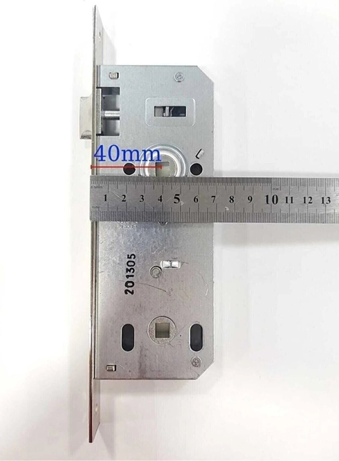 Paslanmaz Çelik Siyah Kare Kapı Kolu ve Kilit Seti, 40 mm