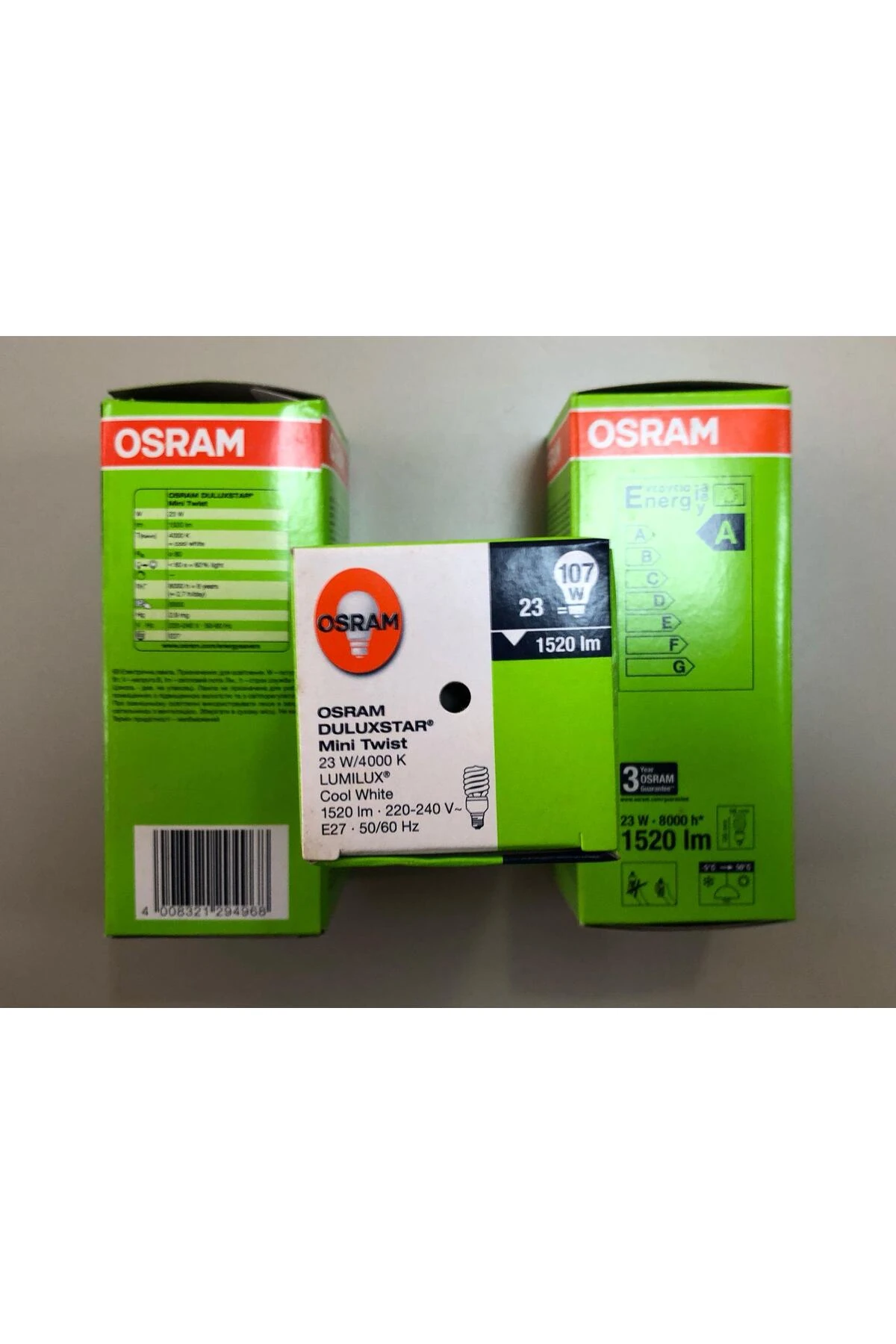 3 ADET OSRAM 23W=107W 1520 LÜMEN TASARRUFLU LAMBA 4000 KELVİN GÜNIŞIĞI