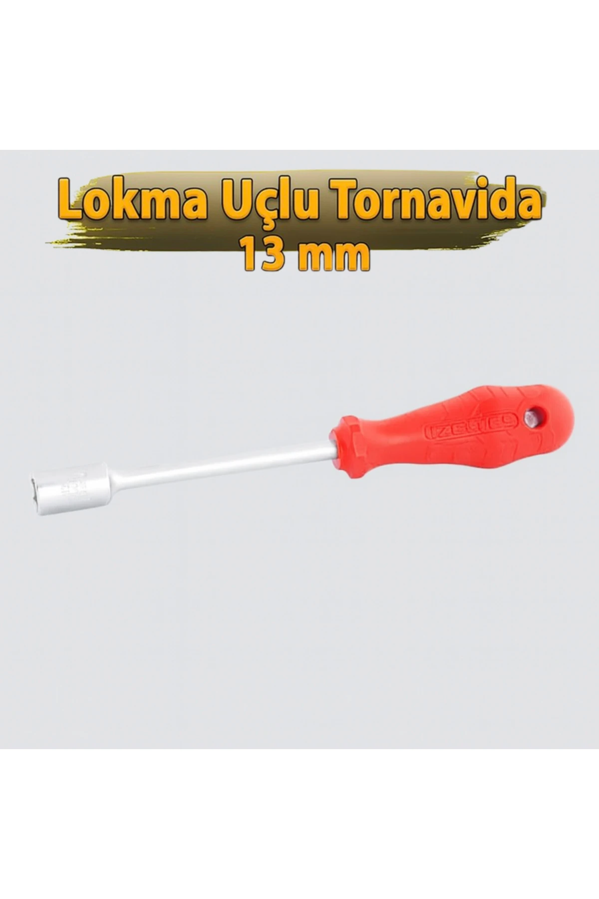 Ergonomik Saplı Lokma Uçlu Tornavida 13 mm
