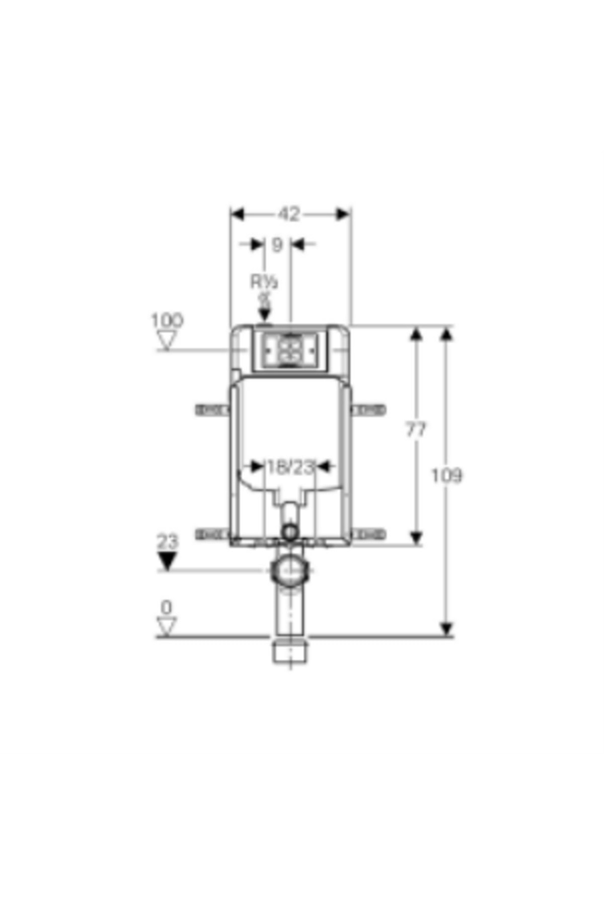 Alpha 110.174.00.1 Gömme Rezervuar Metal Ayaklı Set - Ince - Kombifix