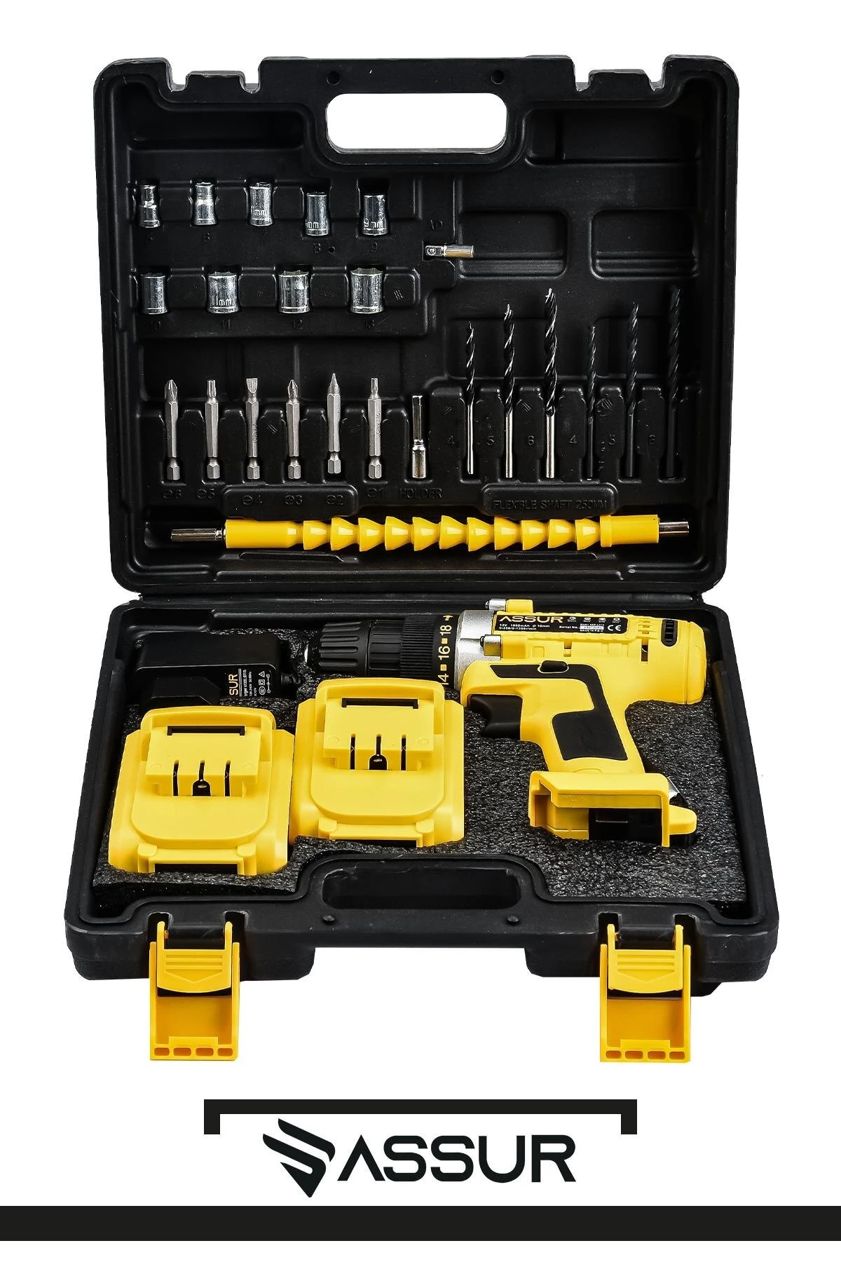 12v Çelik Şanzıman Bakır Sargılı Şarjlı Matkap Çift Akülü Vidalama