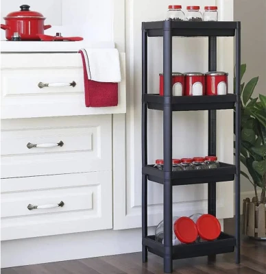 Siyah Dikdörtgen Raf Ünitesi Plastik (4989)