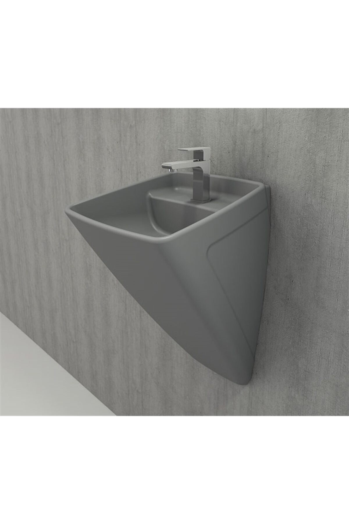 Firenze Asma Monoblok Lavabo, 48 Cm, Mat Gri 1082-006-0126