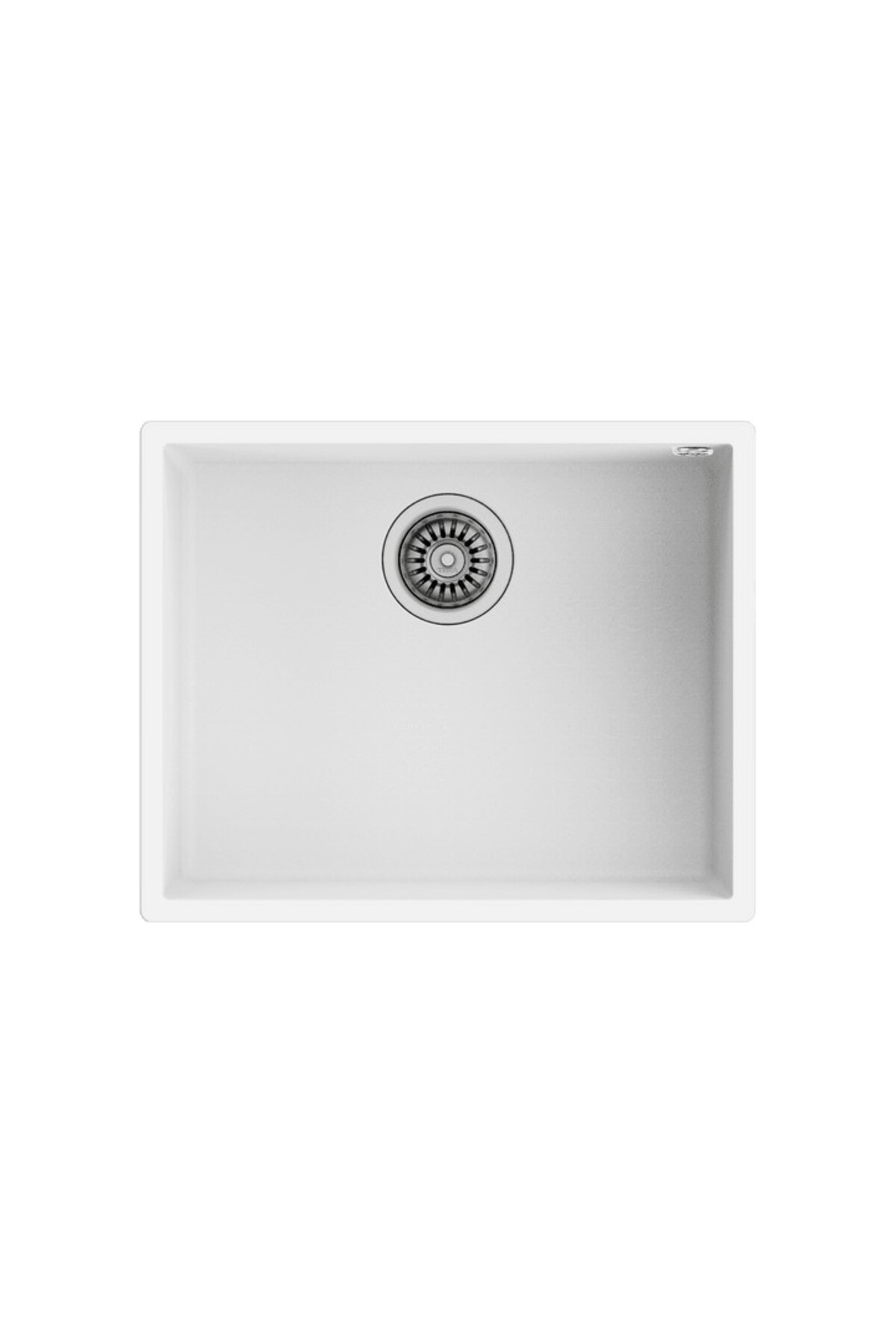 Square 40.40 Tezgah Altı Beyaz Granit Evye