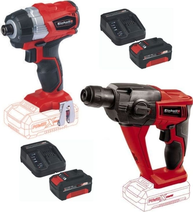 EİNHELL Te-Cı 18 Bl Kömürsüz Torklu Vidalama Te-Hd 18 Li Matkap 2X4.0AH Akülü Set
