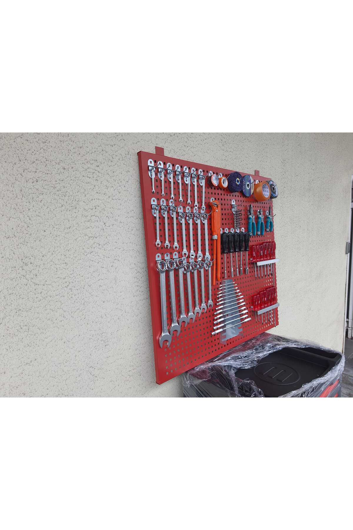 100 cm Metal Askı Panosu ve Kanca + Tornavidalık + Anahtarlık Seti