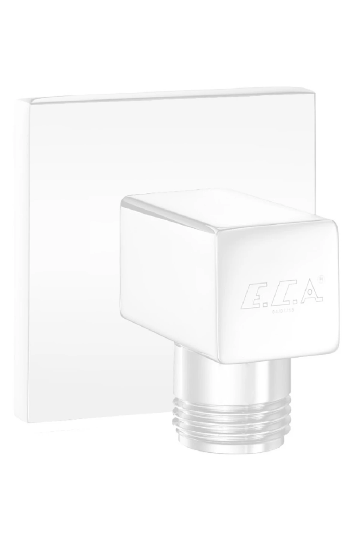 Ankastre Duş Çıkış Dirseği Mat Beyaz Renkli 102126388C4