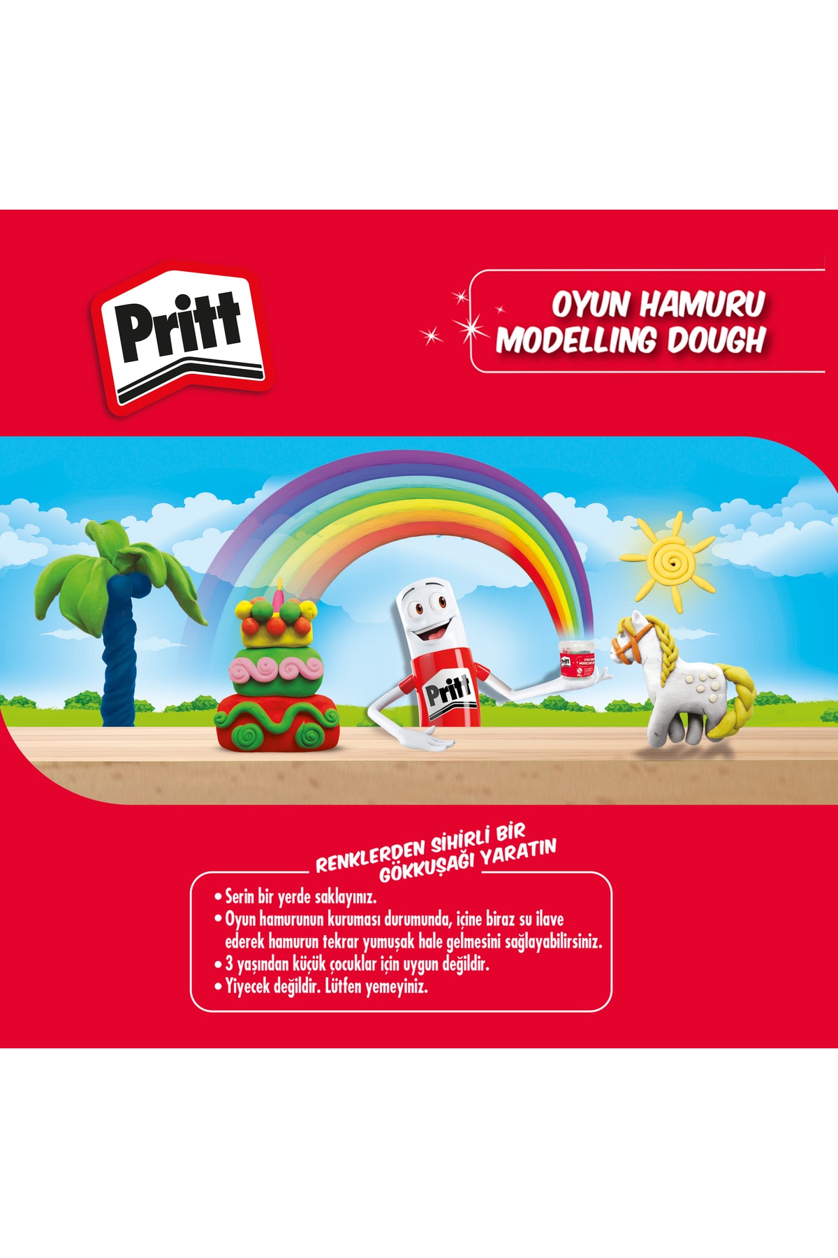 24'lü Keçeli Kalem Oyun Hamuru 4 Renk X 100 gr