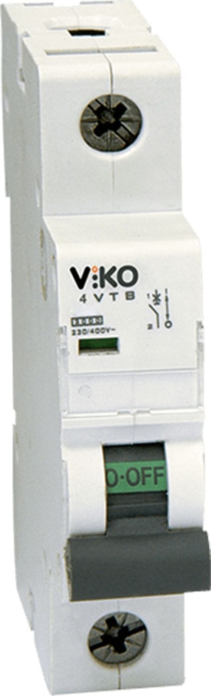 4VTB-1B25 Monofaze 1X25A B Tipi Otomatik Sigorta 4,5ka