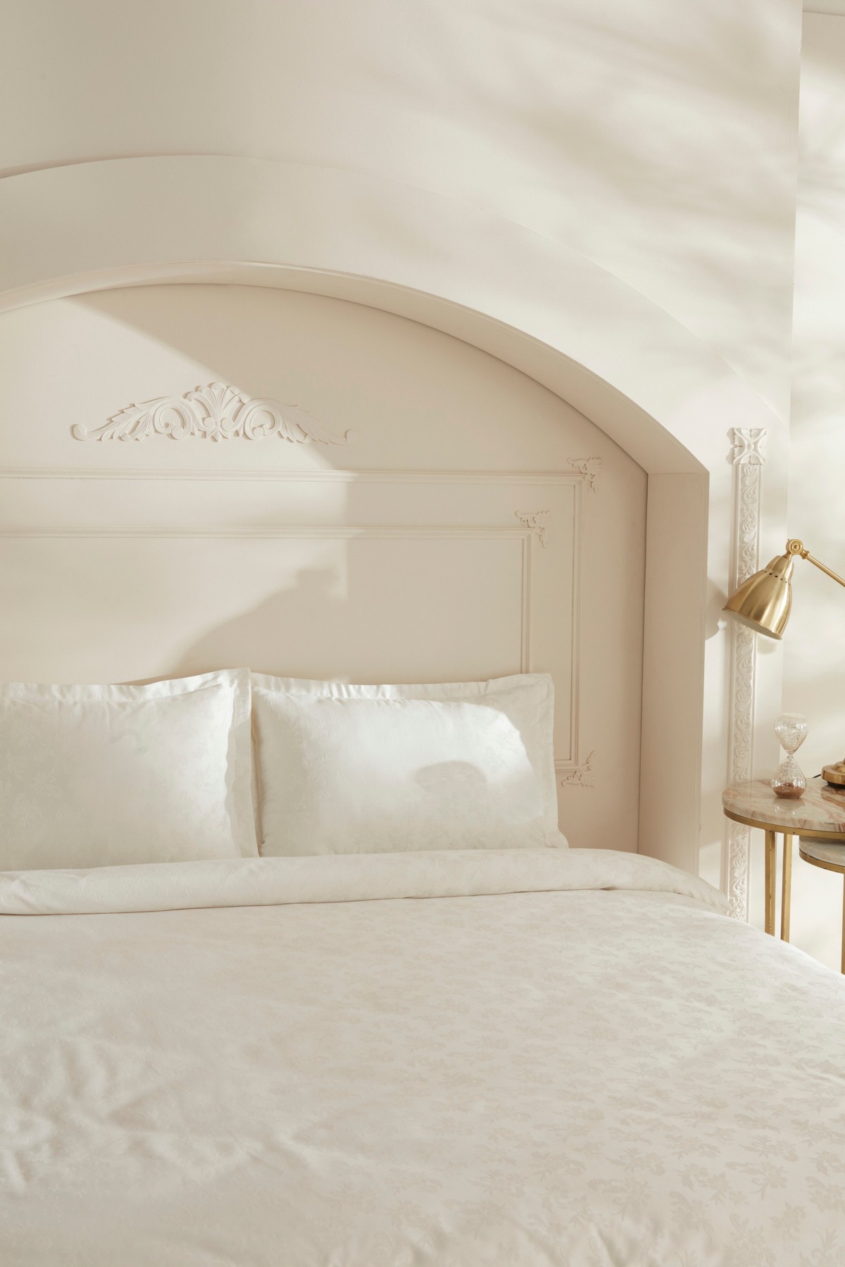 White Collection Viole Çift Kişilik Nevresim Takımı Beyaz
