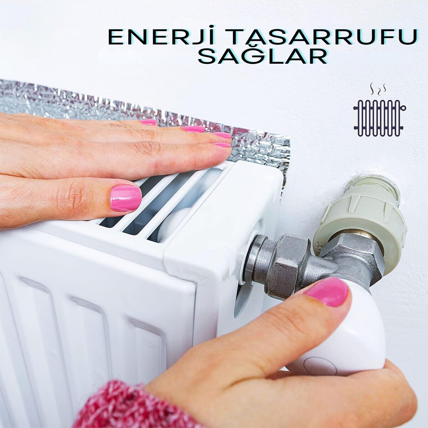 10 Adet Kalorifer Peteği Arkası Isı Yalıtım ve Izolasyon Levhası Radyatör Arkalığı Yalıtım Malzemesi
