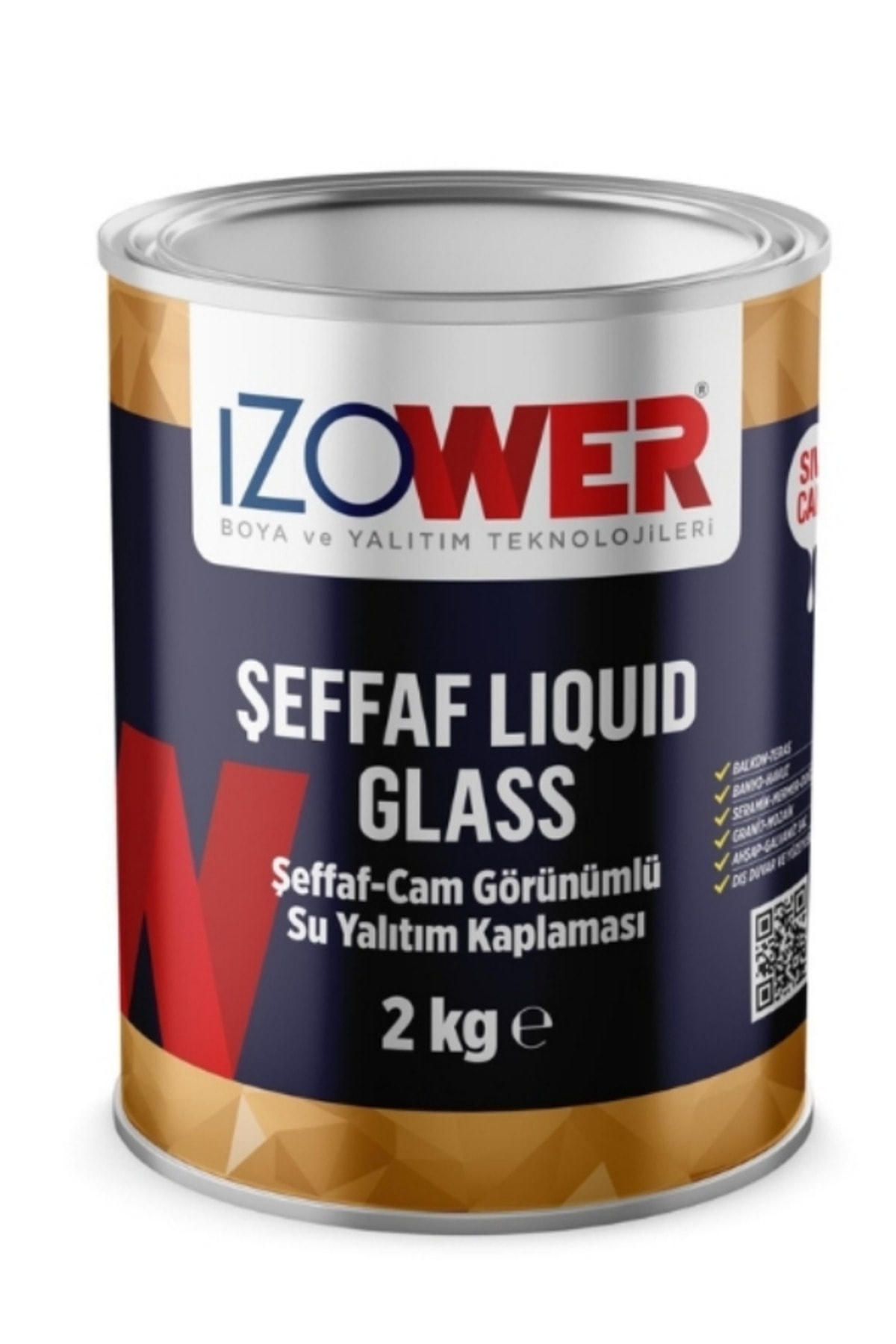 Şeffaf Liquid Glass Su Yalıtımı- Şeffaf- 2 Kg