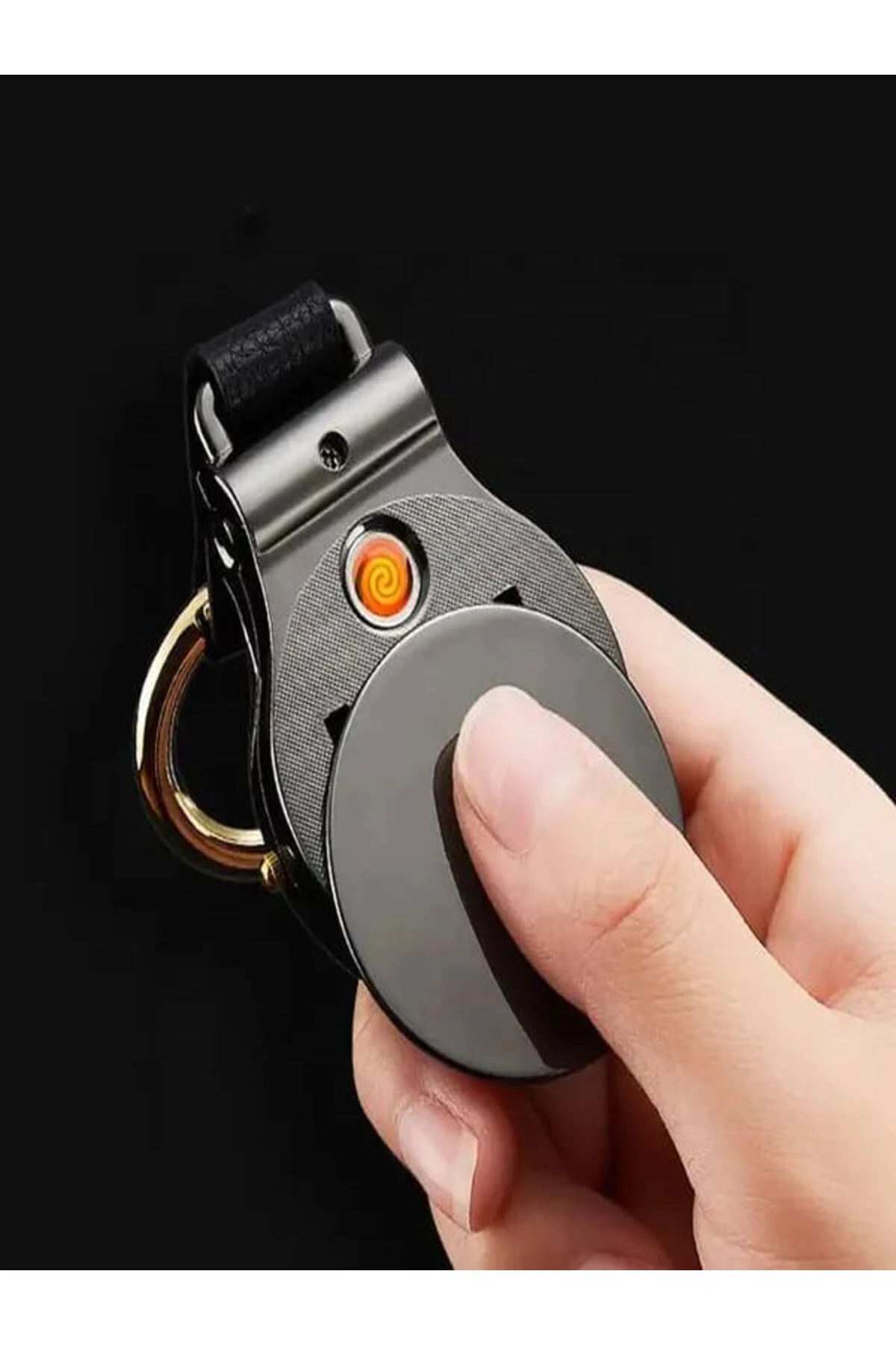 Akıllı saat çakmak yaratıcı anahtarlık kolye rüzgar geçirmez sessiz şarj çakmak aydınlatma lambası