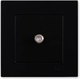 Eqona M. Siyah Uydu Priz (F.kon.) (Mkz)