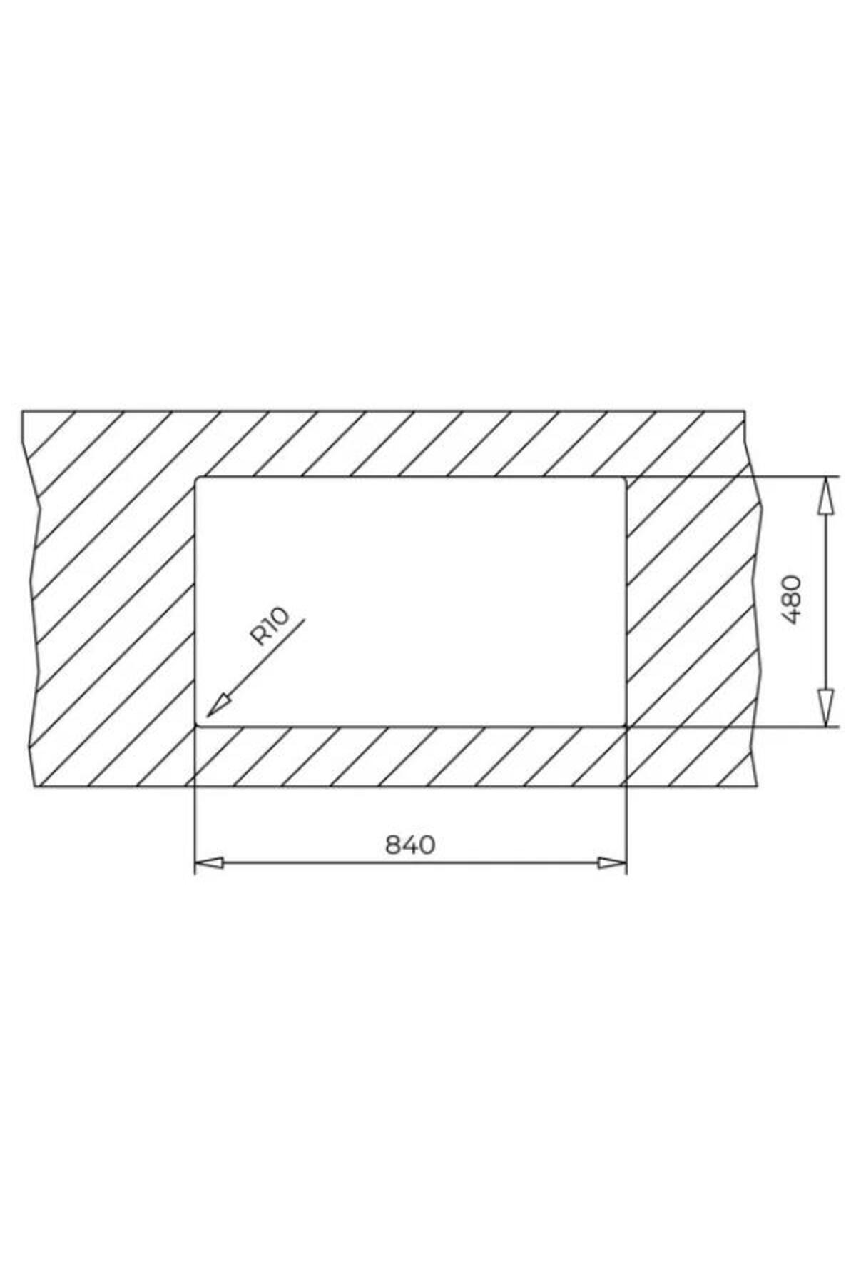 STONE 50 B-TG METALLİK GRİ TEZGAHÜSTÜ GRANİT EVYE